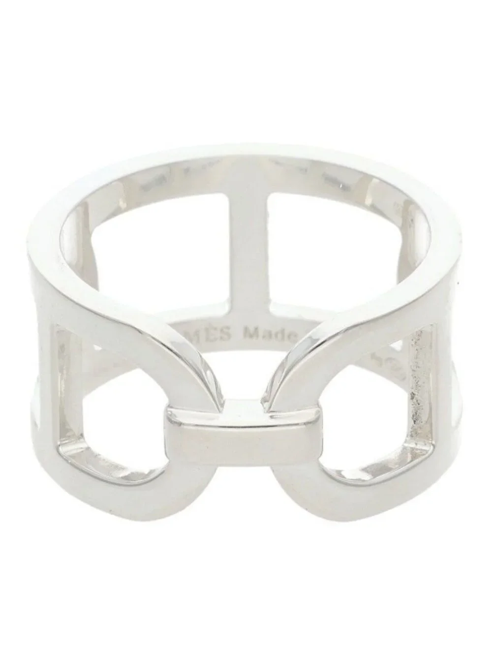 Hermes Chaine D'ancre Silver Ring